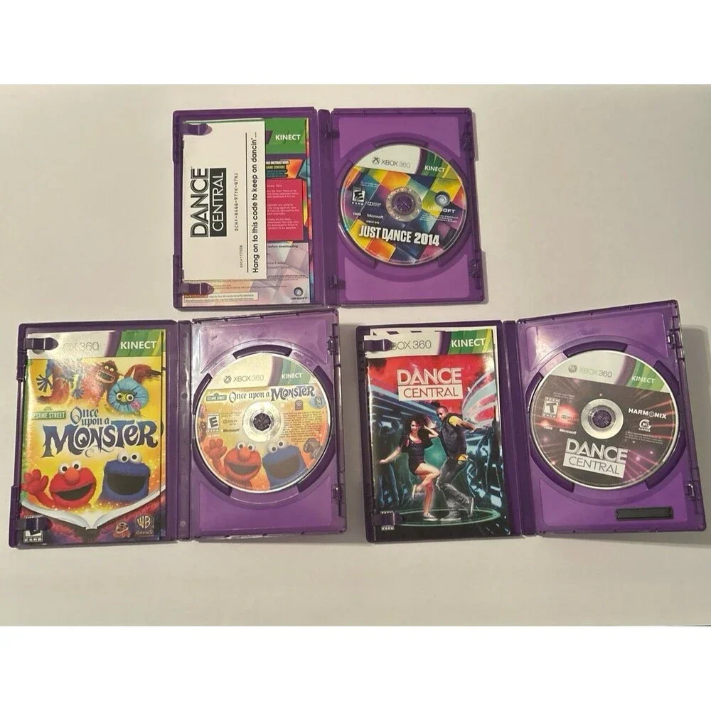 Xbox 360 Kinect Game Bundle - Just Dance 2014, Dance Central, Sesame Street